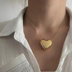 Simple Metal Heart Necklaces