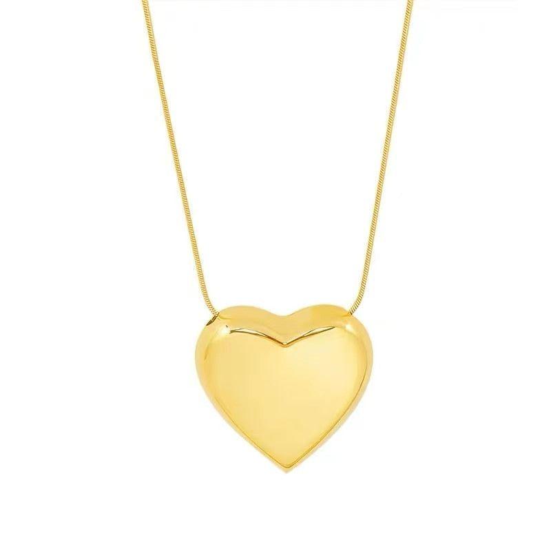 Simple Metal Heart Necklaces