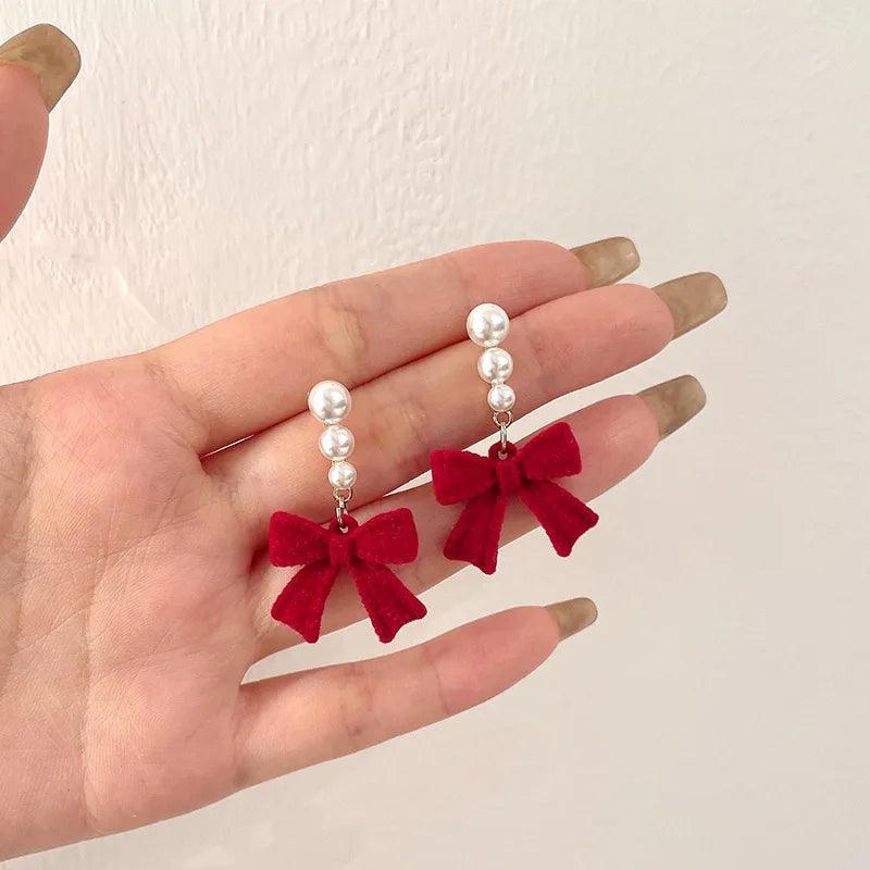 Snowflake Pendant Drop Earrings