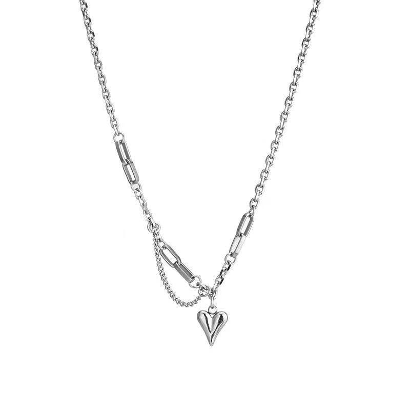 Stainless Steel Sweet Peach Heart Necklaces