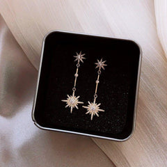 Star Crystal Long Earrings