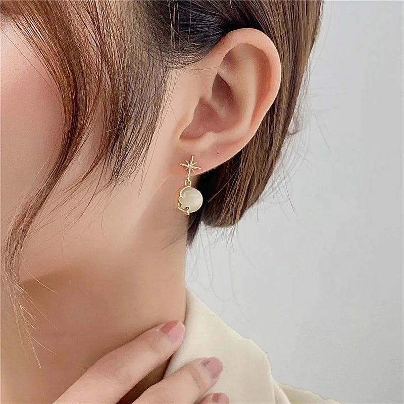 Star Moon Shape Earrings