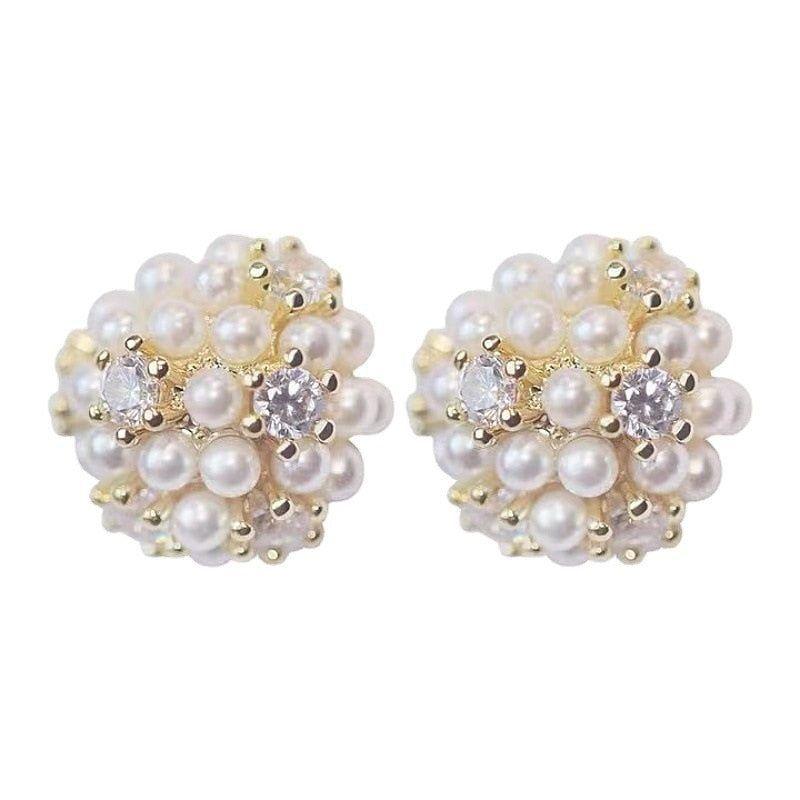 Sweet Fine Pearl Stud Earrings