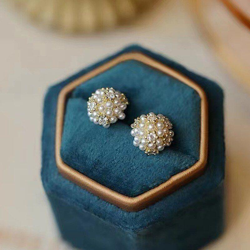 Sweet Fine Pearl Stud Earrings