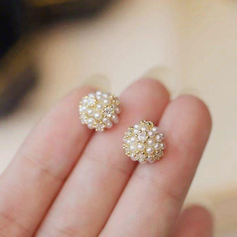 Sweet Fine Pearl Stud Earrings