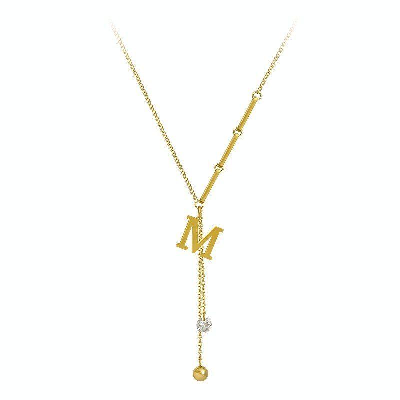 Sweet M letter Stainless steel Necklaces