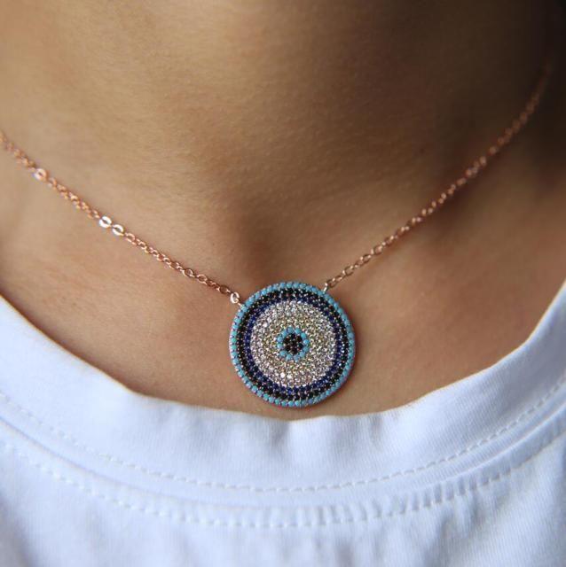 Turquoises Turkish Evil Eye Necklaces