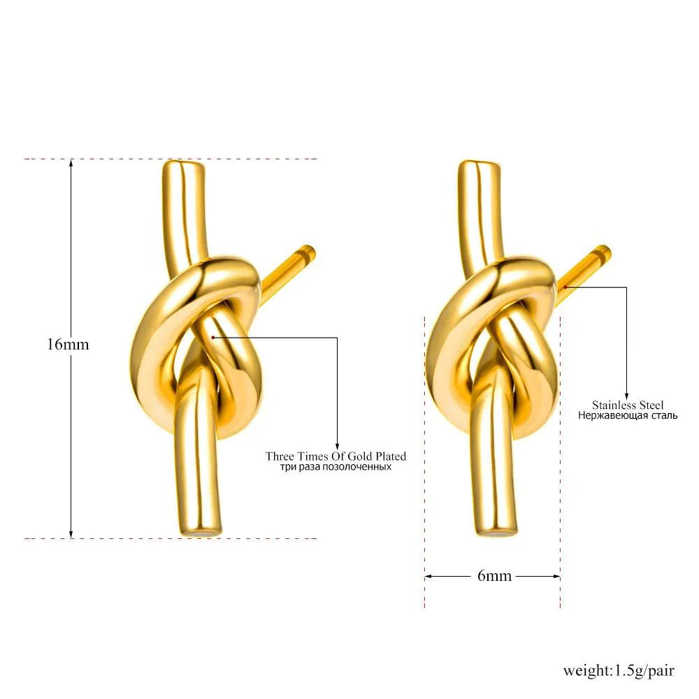 Twisted Wild Simple Earrings