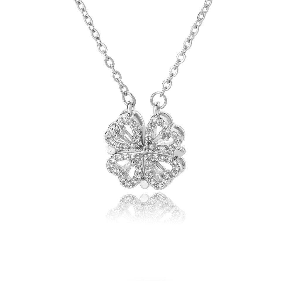 Vintage Lucky Four Leaf Clover Necklaces