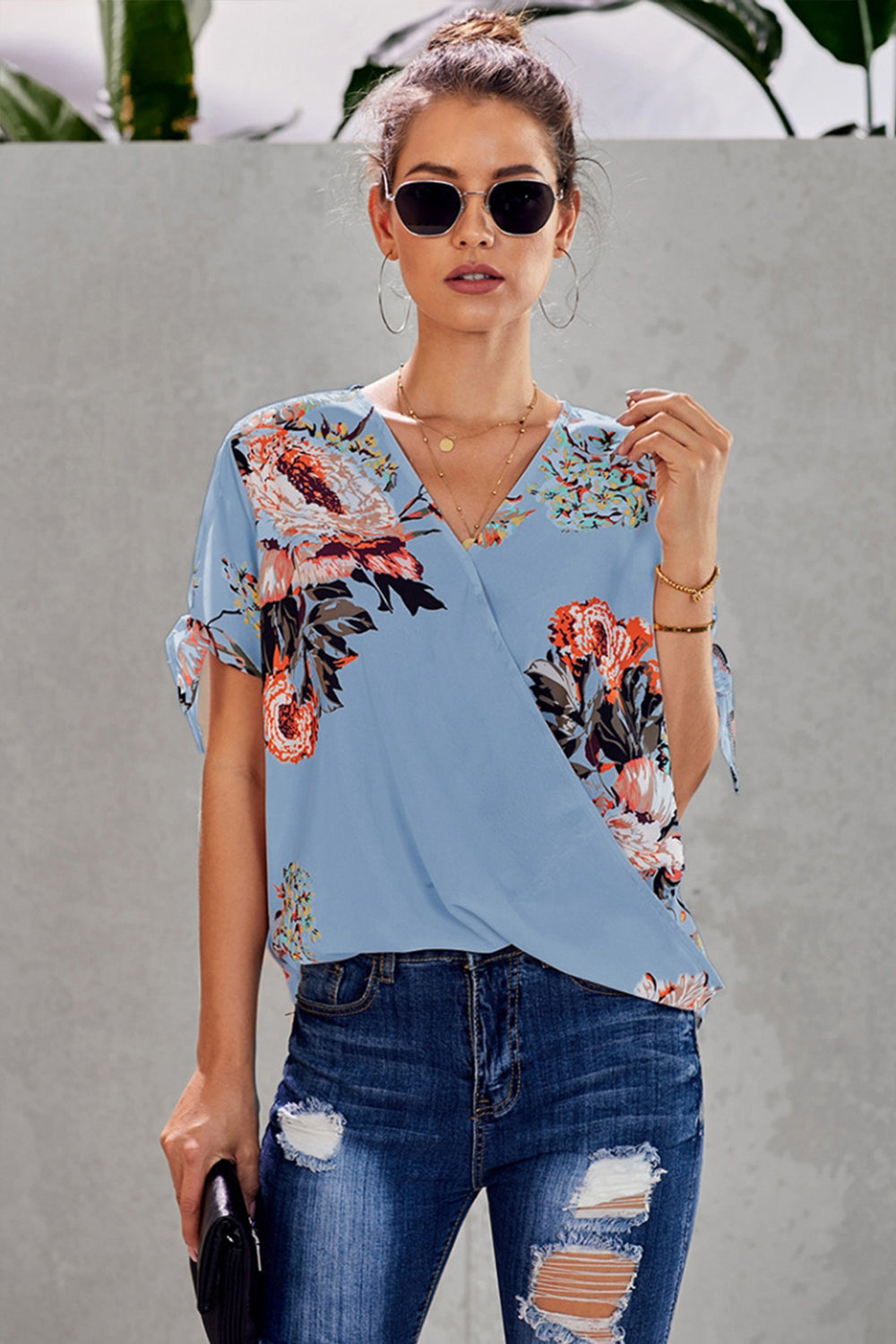 Loose Cross Printed Shirt