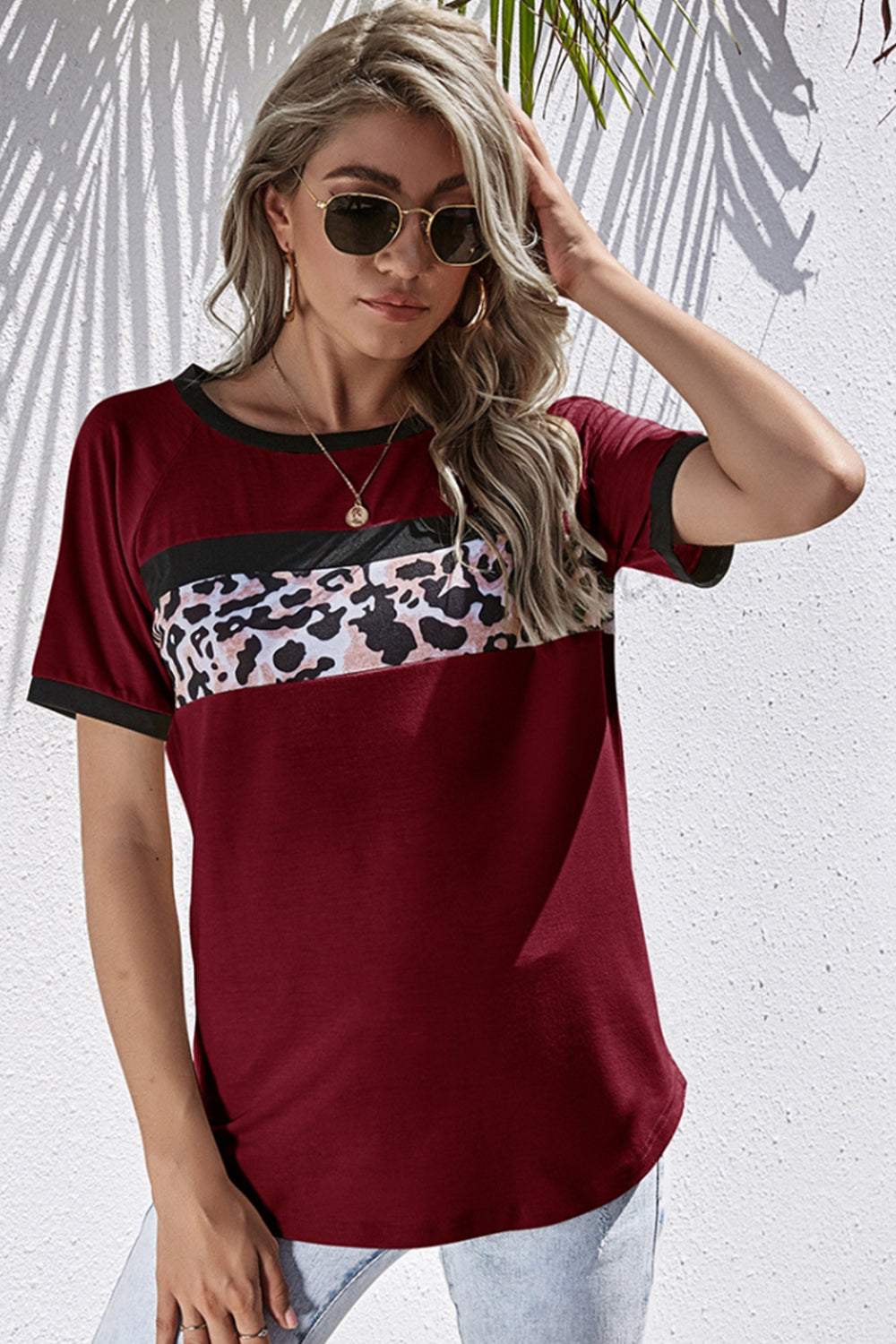 Three-Color Patchwork T-Shirt