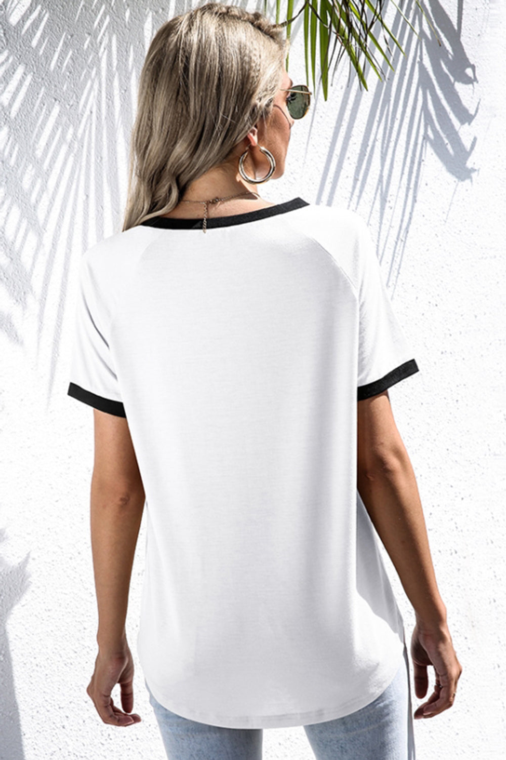 Three-Color Patchwork T-Shirt