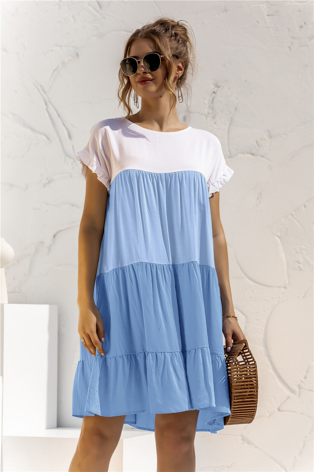 Contrast Loose Summer Dress