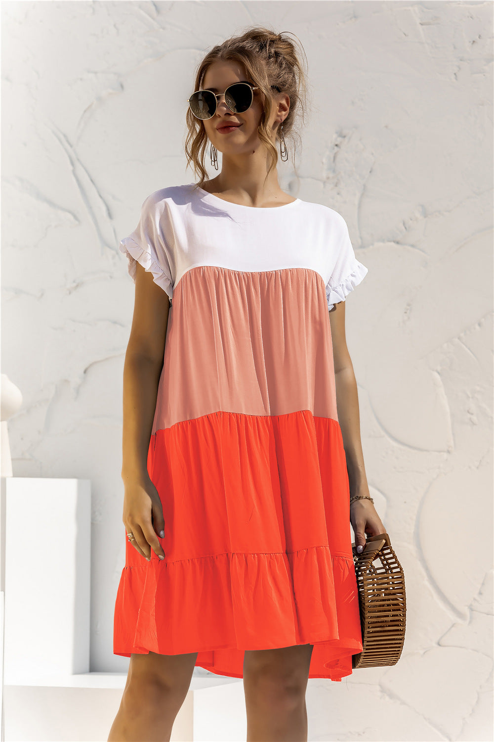Contrast Loose Summer Dress