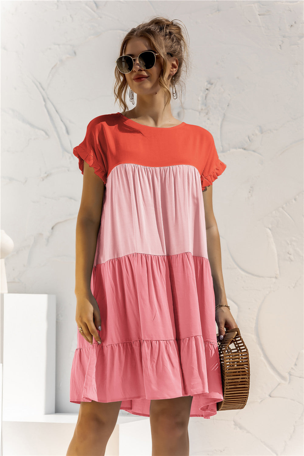 Contrast Loose Summer Dress