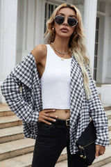 Loose Plaid Blazer