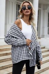 Loose Plaid Blazer