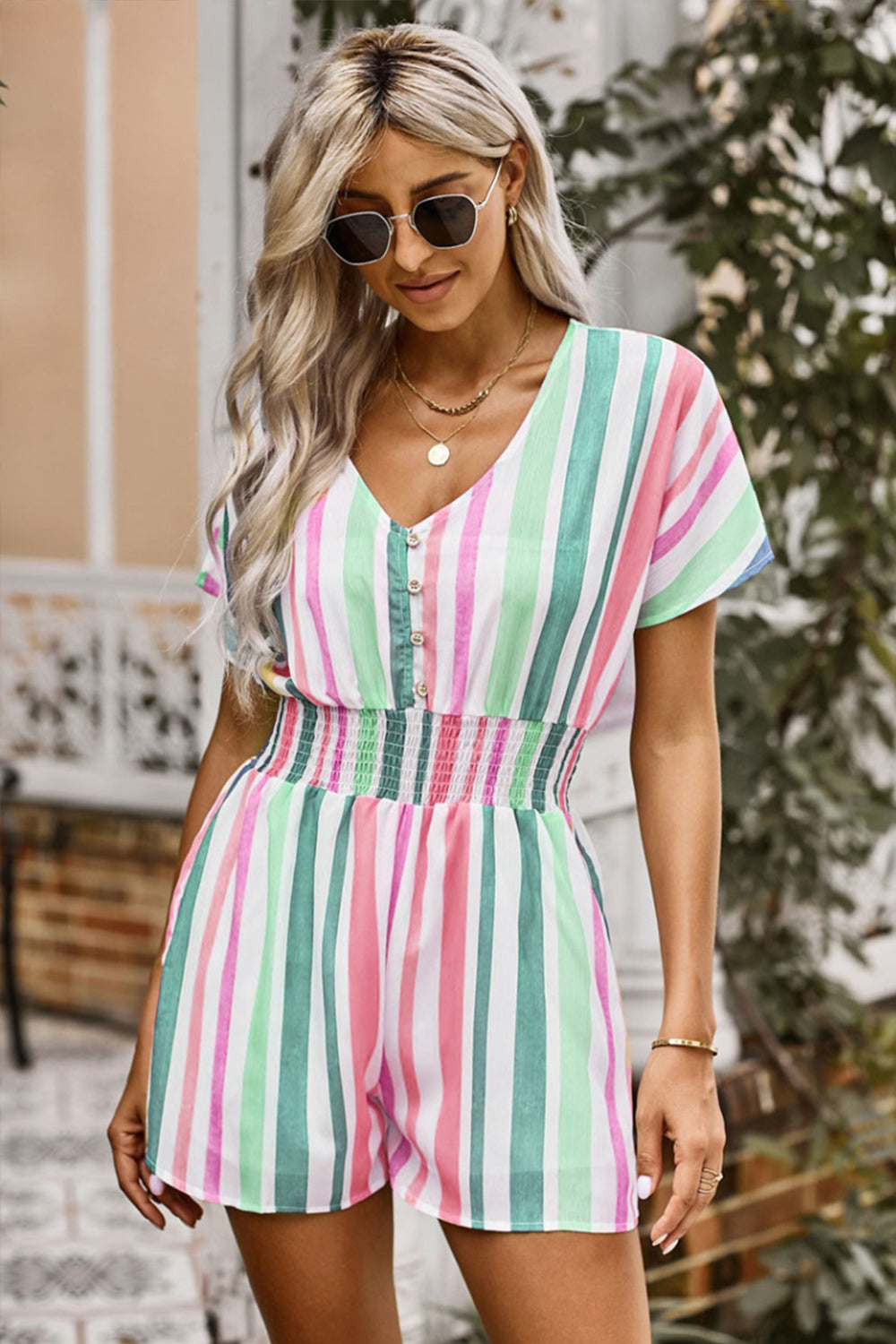 Colorful Striped Jumpsuit