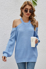 Off-Shoulder Knitted Sweater