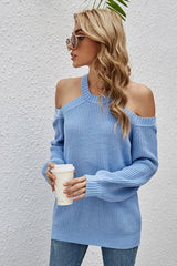 Off-Shoulder Knitted Sweater