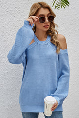 Off-Shoulder Knitted Sweater