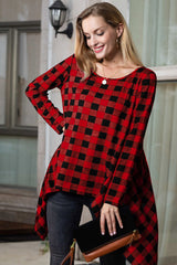 Ruffled Mid-length Long-sleeved T-shirt