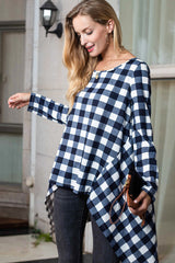 Ruffled Mid-length Long-sleeved T-shirt