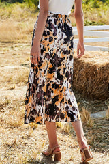 Printed Big Swing Skirt