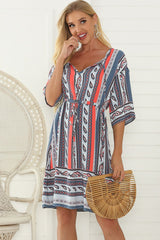 Half Sleeve A-line Dress