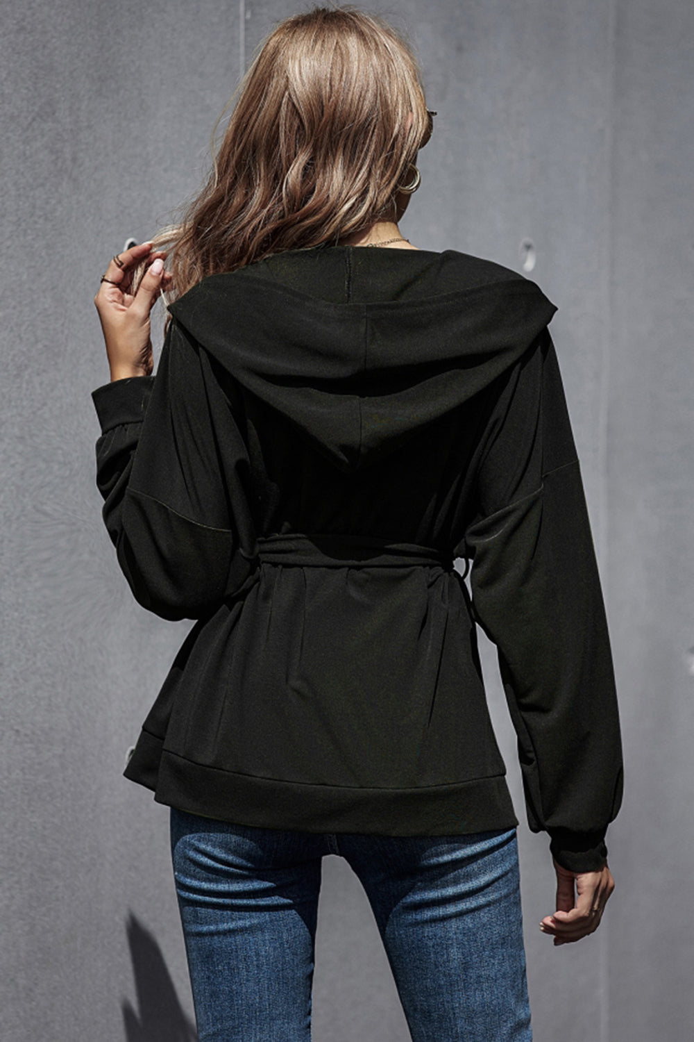 Loose High Waist Hooded Jacket