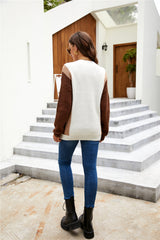 Contrast Patchwork Pullover