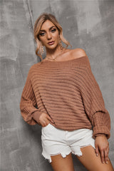 Orange Striped Knit Pullover