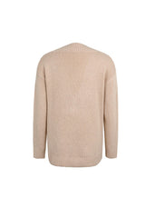 Deep-V Neck Twist Sweater