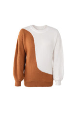 Round Neck Contrast Sweater