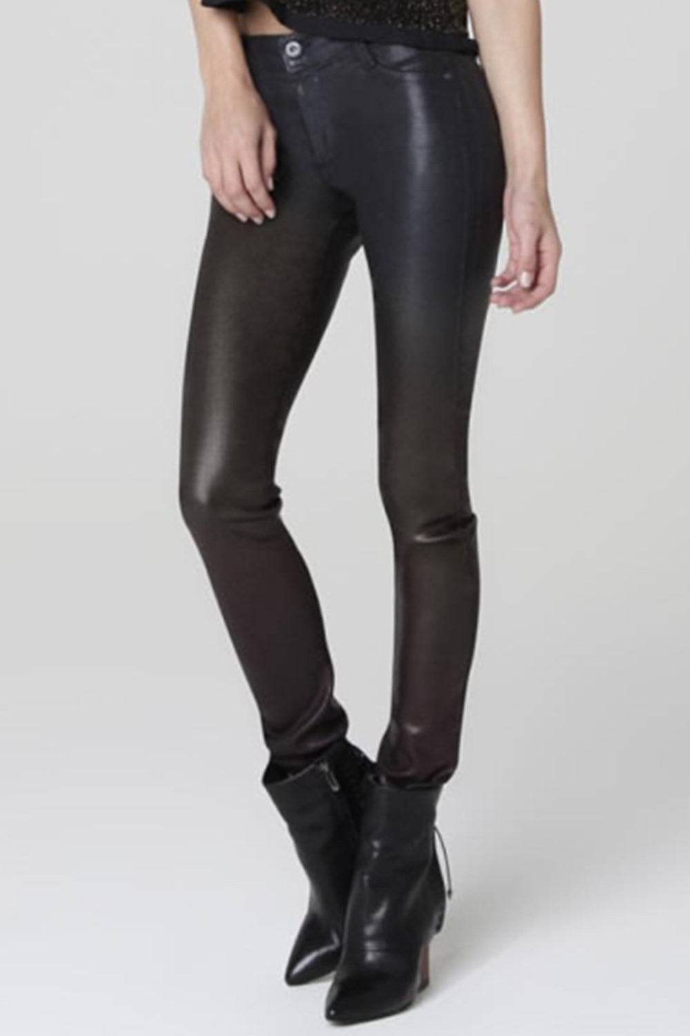 High Waist Motorcycle Street Leather Pants