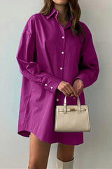 Mid-length loose Purple Shirt