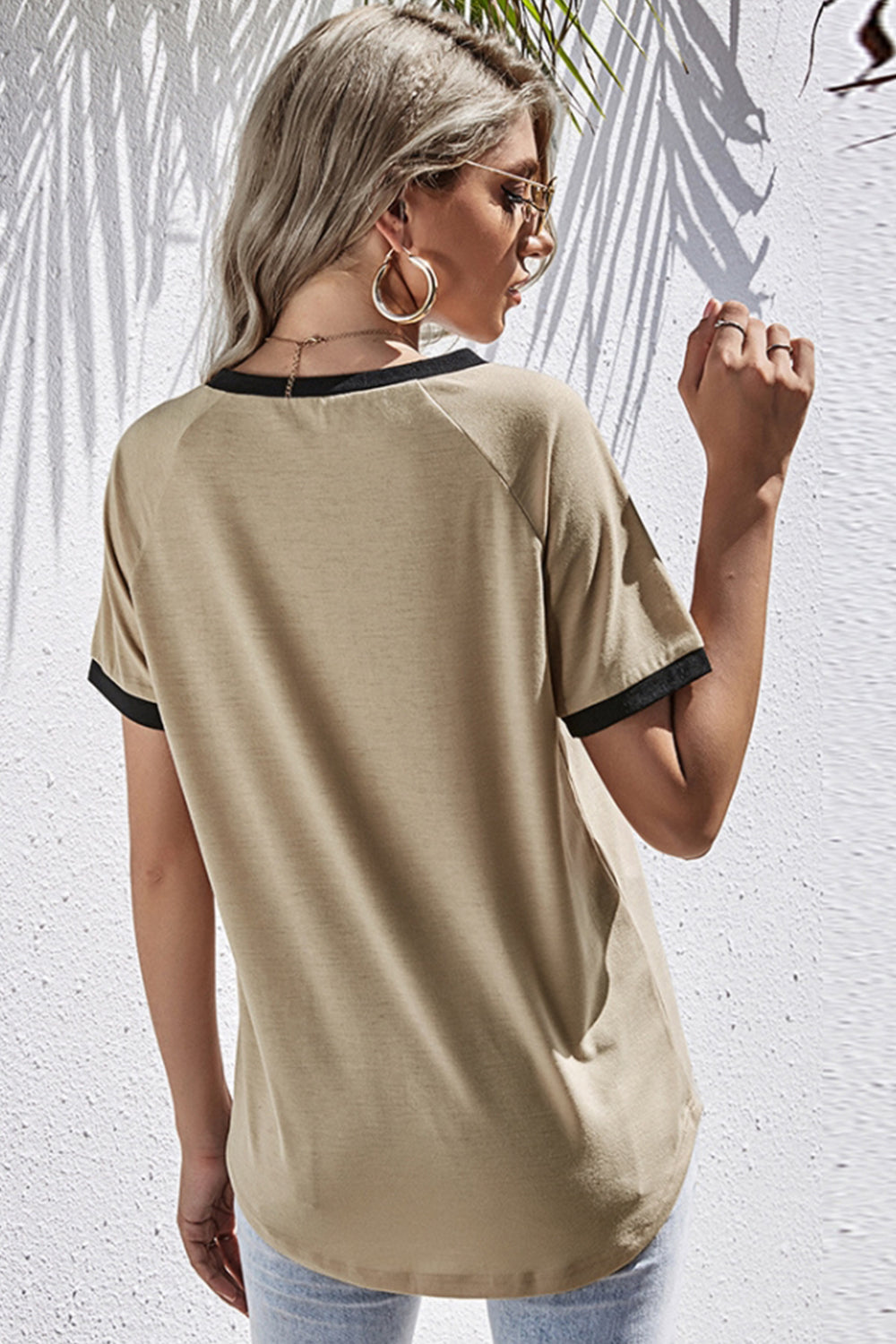 Three-Color Patchwork T-Shirt