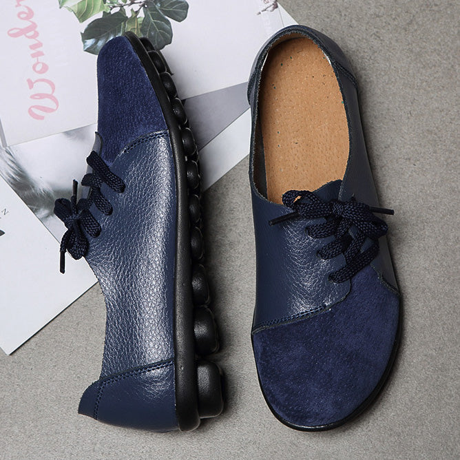 Brushed leather Diagonal lace-up Garden Shoes