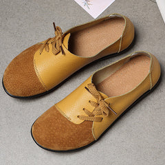 Brushed leather Diagonal lace-up Garden Shoes