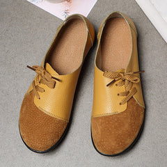 Brushed leather Diagonal lace-up Garden Shoes