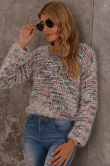 Colorful Knitted Short Sweater