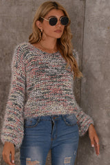 Colorful Knitted Short Sweater
