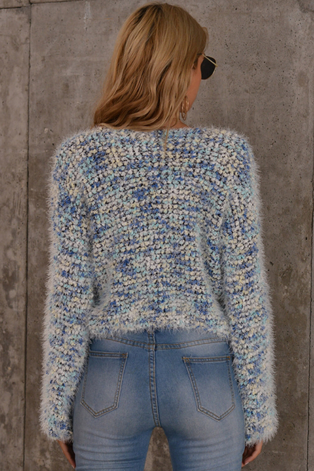 Colorful Knitted Short Sweater