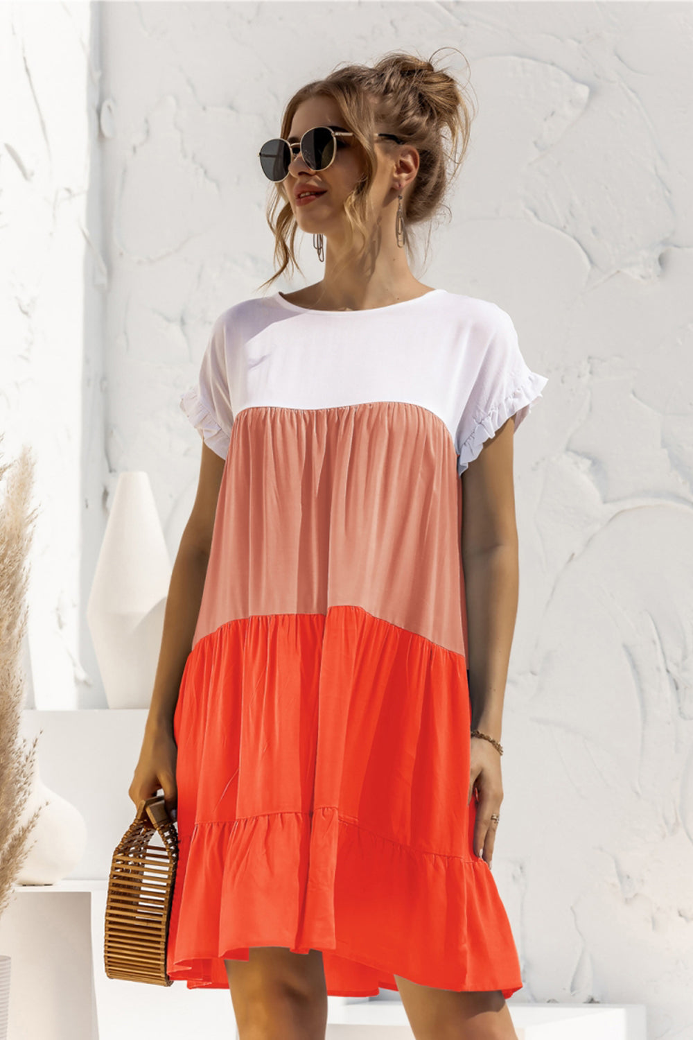 Contrast Loose Summer Dress