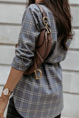 Plaid Mid-Length Long-Sleeved Shirt