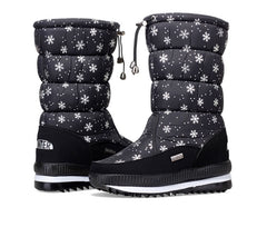 Snow Print Waterproof Down Mid-calf Cotton Boots