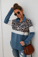 Leopard Patchwork Iiregular Top