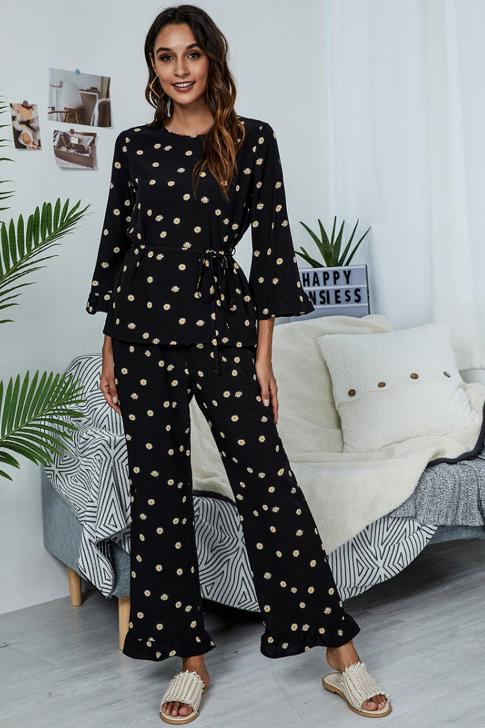 Printed Two-Piece Trouser Suit