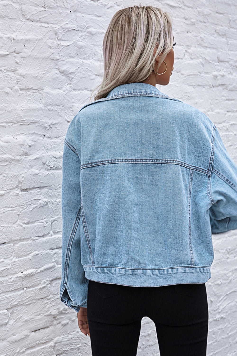 Pocket Button Loose Denim Jacket