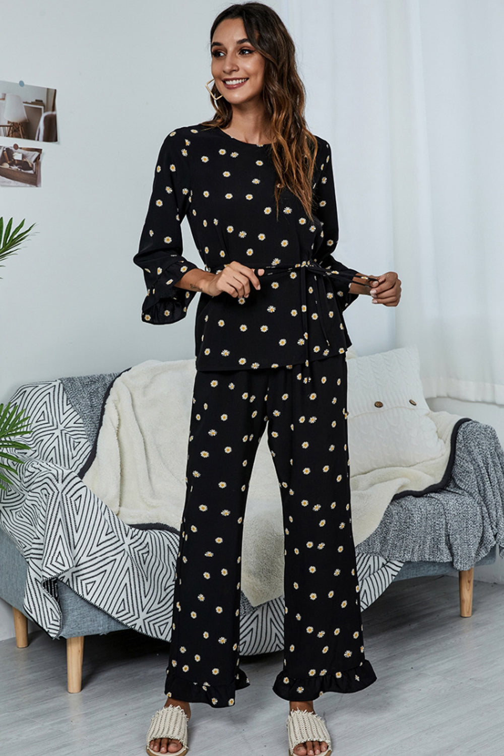 Printed Two-Piece Trouser Suit